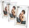 5x7 Acrylic Picture Frames 3 Pack, Clear Picture Frames with Stand, Magnetic Frame Acrylic Lucite Frameless Transparent Cubes Floating Gift